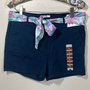 Blue boat Shorts with Tropical Sash women’s size 8 NWT nautical beach